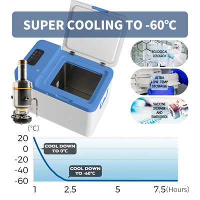 Portable Stirling Cooler Mini Freezer -60C with Temperature Control ±1C 616*392*455mm