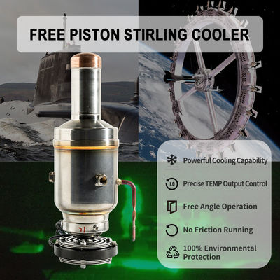 Stirling Cooling System 120K Free Piston Cryocooler Ultra Low Temperature with 3-