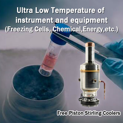 Ultra Low Temp Free-Piston Stirling Cryocooler 130K Cooling with Helium Refrigerant