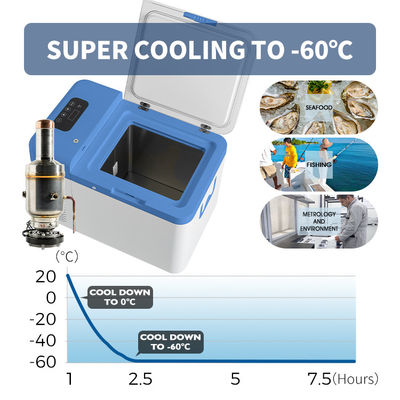 Stirling Cooling System 25L Ultra Low Temperature Portable Fridge -60°C Deep Cooling