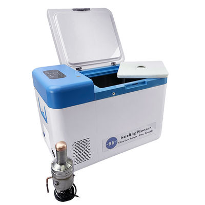 Lab 25L Single-Temperature Deep Chest Storage Cold Fridge with Free Piston Stirling Cooler