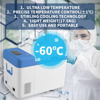 Stirling Cooling System -60c 25l Deep Freezer for ALL Climate Types in Biomedical Lab
