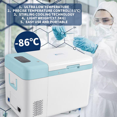 Temperature Control ±1C Mini Freezer -86C with Stirling Cooler and Portable Design